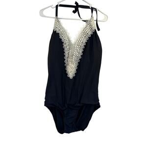 Sea Angel Women‎ 1 Pc Swimsuit Boho Lace Coquette 1X